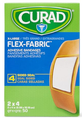 Medline NON25524 Curad Fabric Adhesive Bandage, Natural, Pack of 50